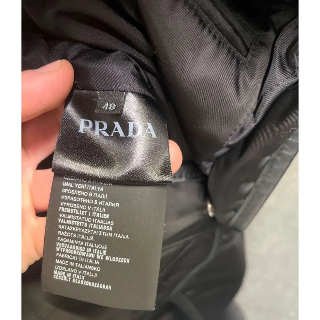 Prada Maxi Vest Black Leather Very good - Box View