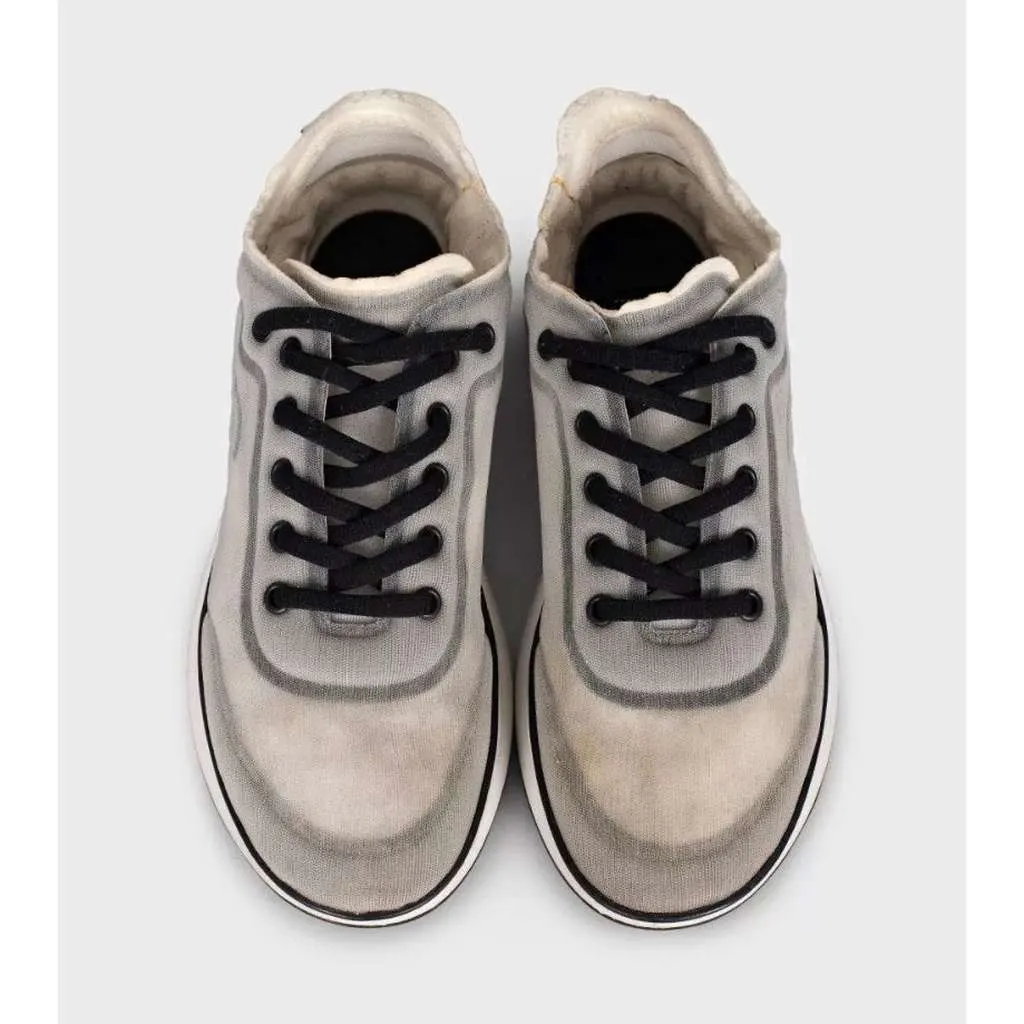 Chanel Mesh Sneakers Grey Lace Very good - Back View