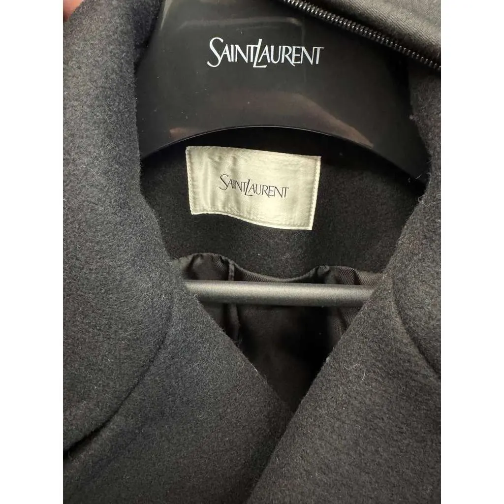 Saint Laurent Coat Lining Black Silk Very good - Box View