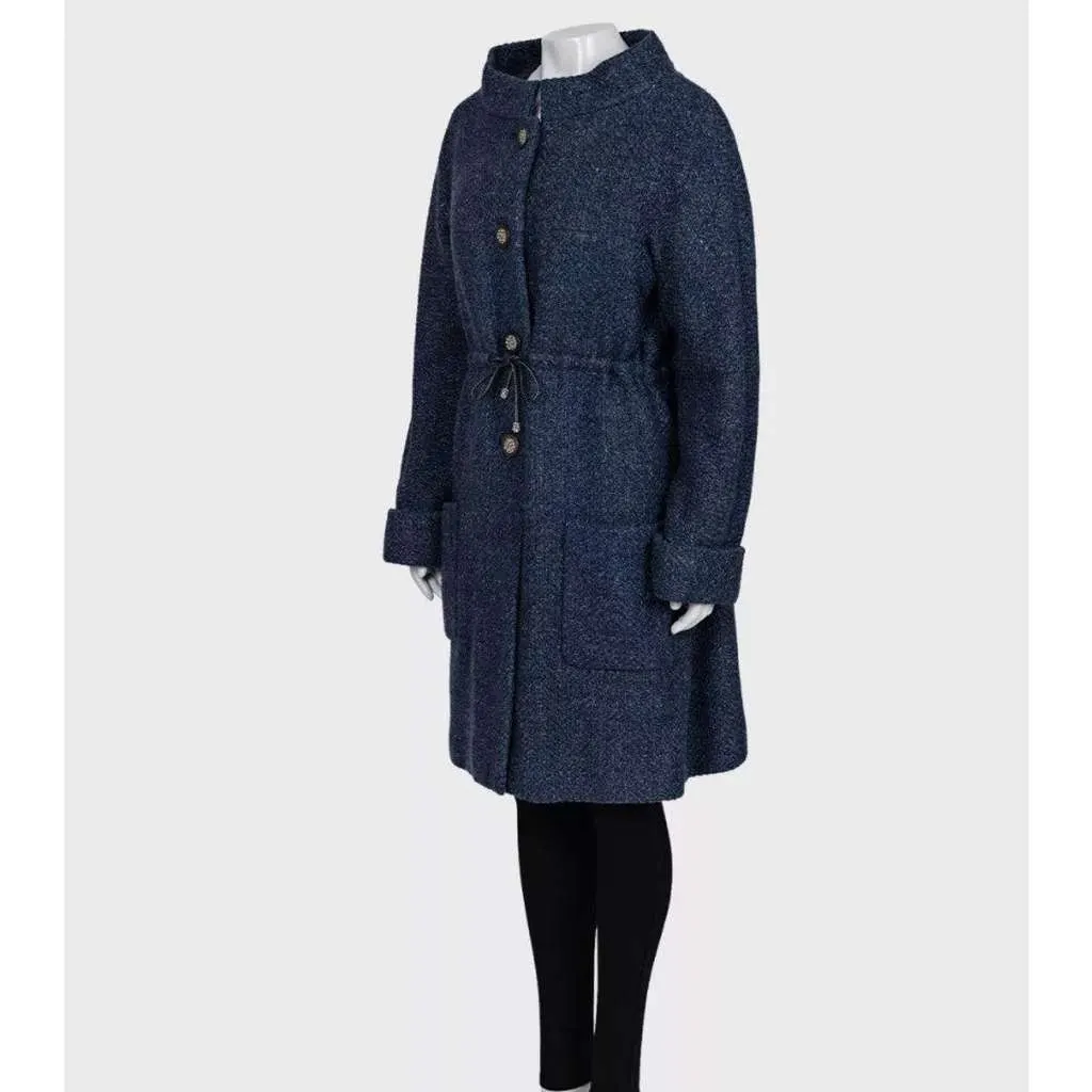 Chanel Fall 2012 Collection Coat Blue Cotton Very good - Back View