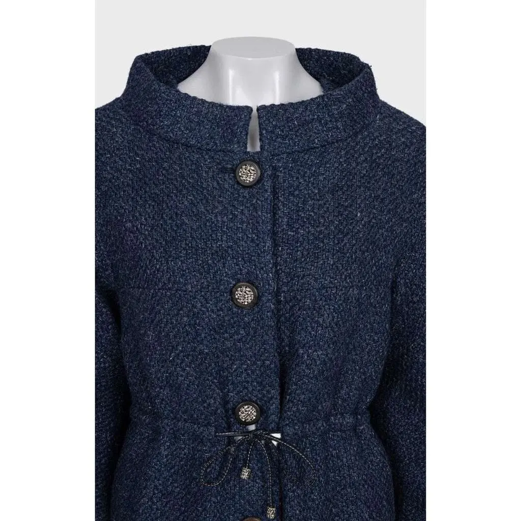Chanel Fall 2012 Collection Coat Blue Cotton Very good - Inside View