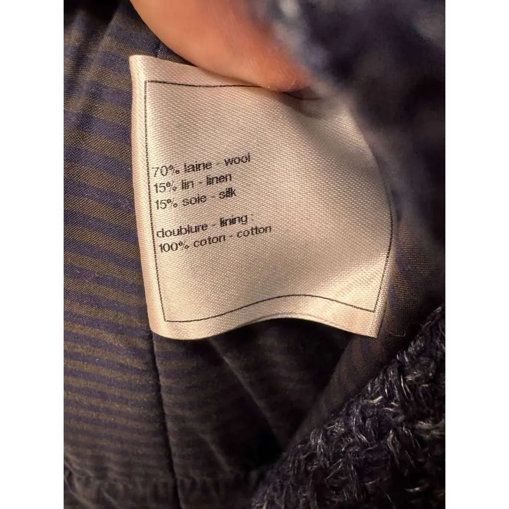 Chanel Fall 2012 Collection Coat Blue Cotton Very good - Box View
