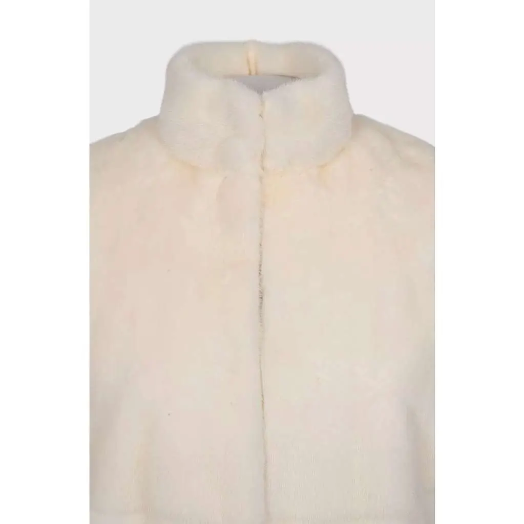Saint Laurent Cropped Coat Black Cotton Very good - Model View