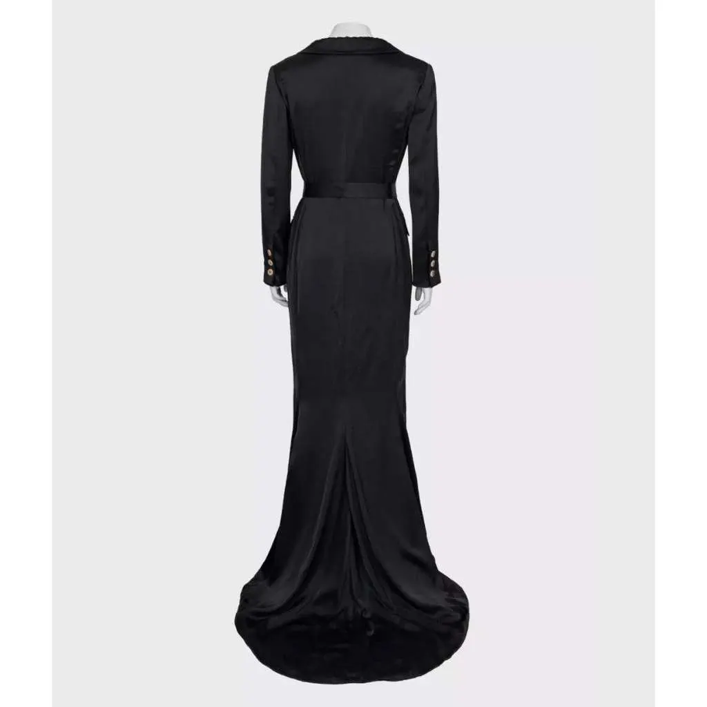 Lanvin Viscose Maxi Dress Black Cotton Very good - Inside View