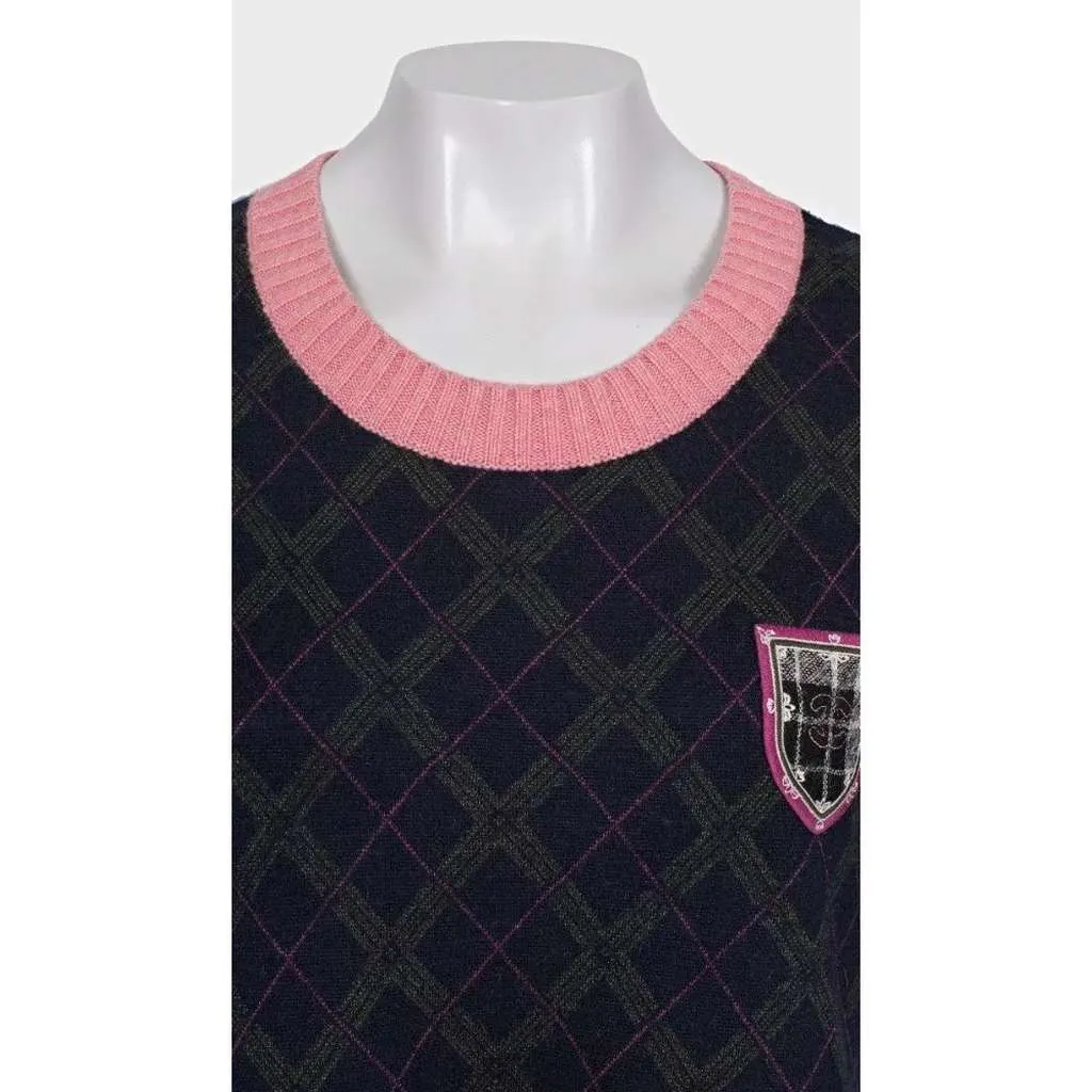 Chanel Paris Edimbourg Blend Knit Dress Black Wool Very good - Inside View