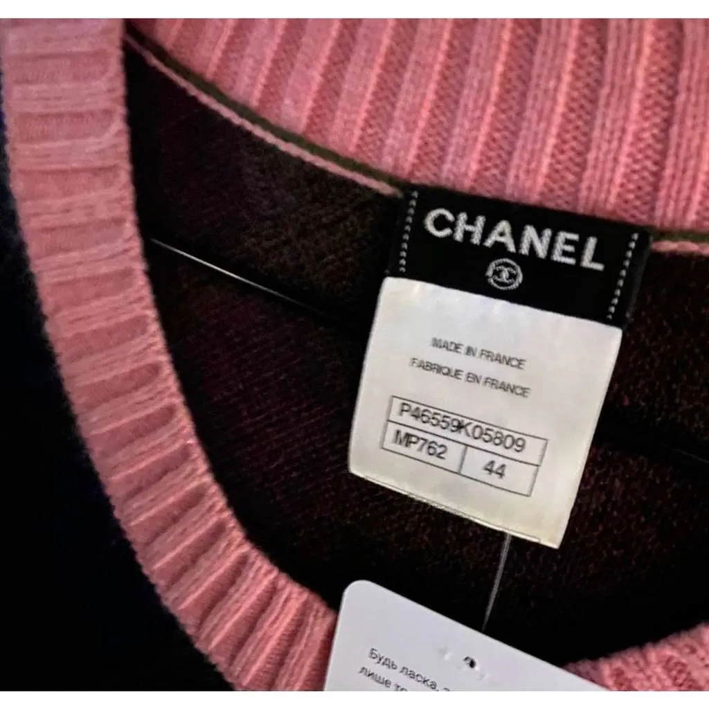 Chanel Paris Edimbourg Blend Knit Dress Black Wool Very good - Box View