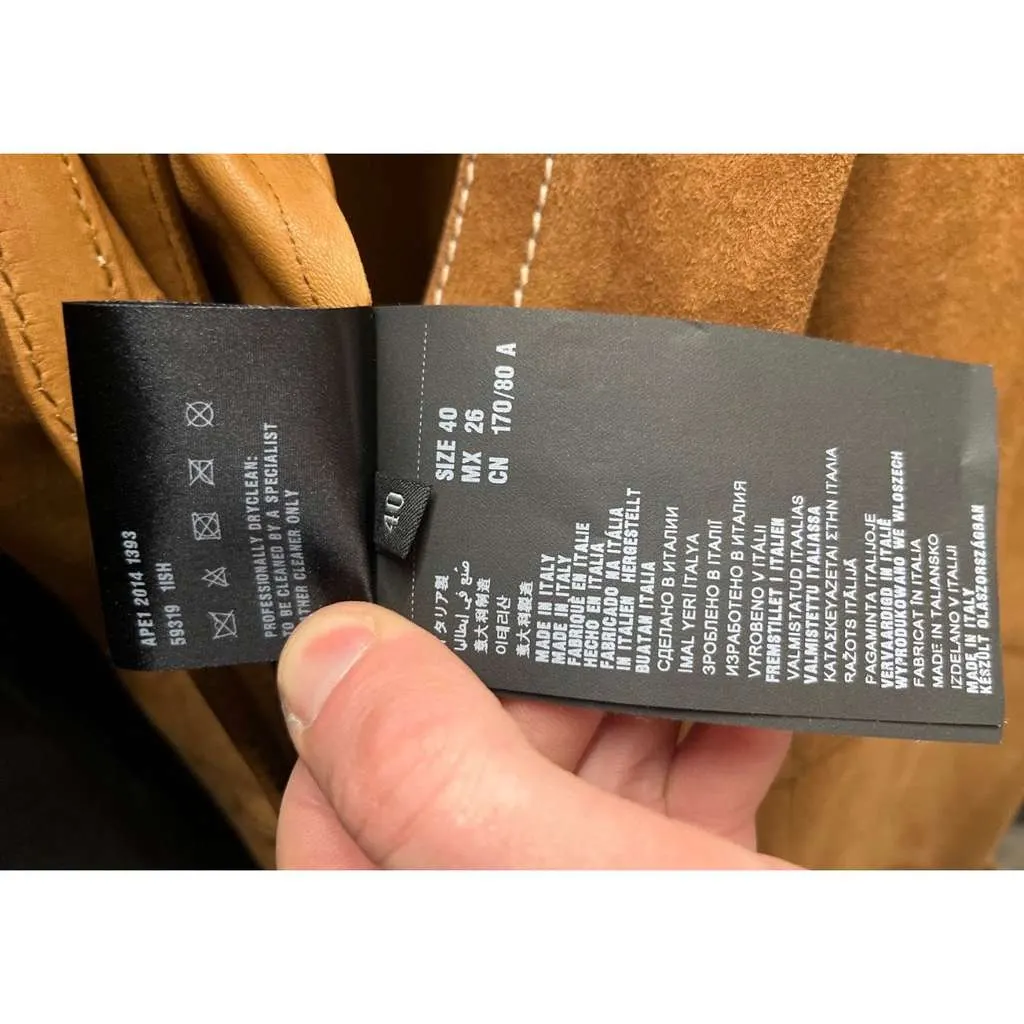 Prada Lambskin Long Vest with Belt Red Leather Very good - Box View