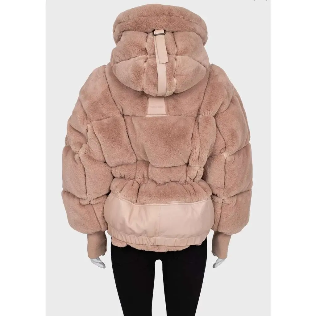 Tom Ford Faux Oversized Puffer Coat Pink Cotton Very good - Inside View