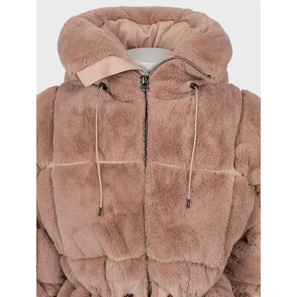 Tom Ford Faux Oversized Puffer Coat Pink Cotton Very good - Model View