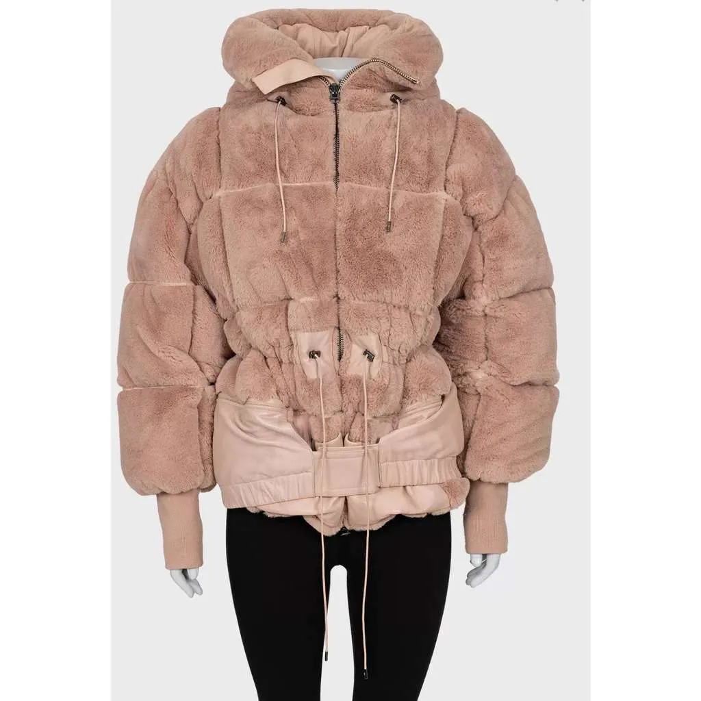 Tom Ford Faux Oversized Puffer Coat Pink Cotton Very good - Box View
