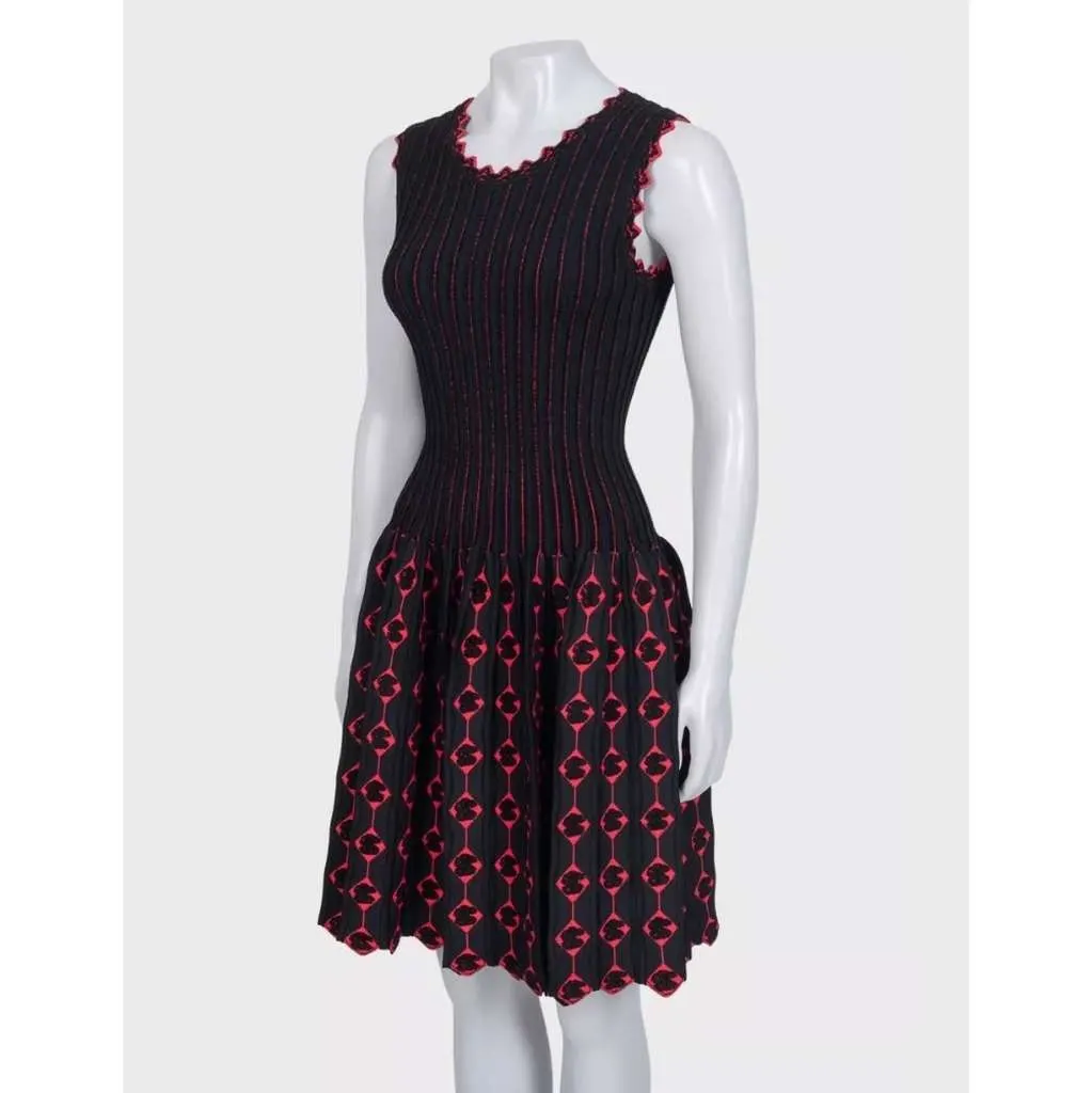 Alaïa Fitted Sleeveless Dress Black Very good - Back View