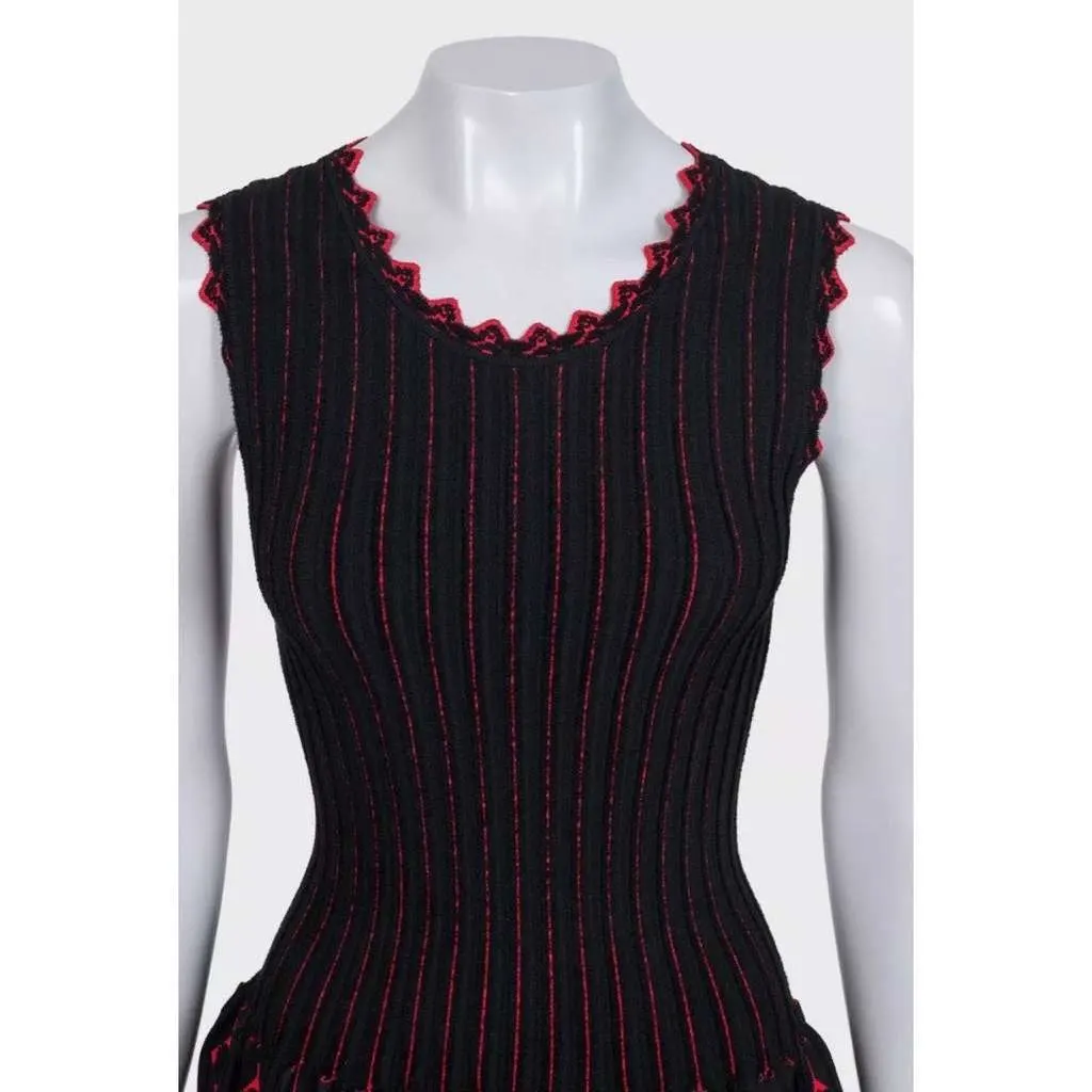 Alaïa Fitted Sleeveless Dress Black Very good - Model View