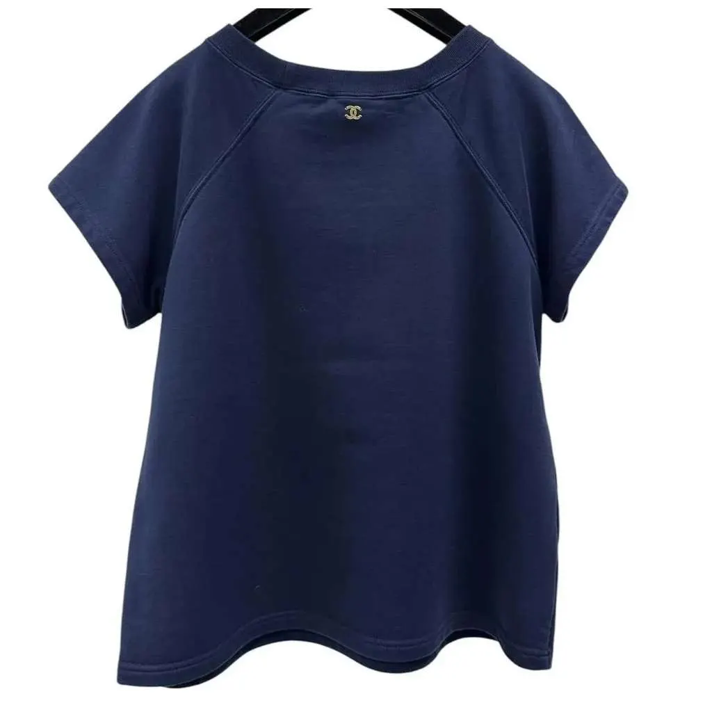 Chanel Grecian Goddess CC Print T Blue Cotton Very good - Inside View