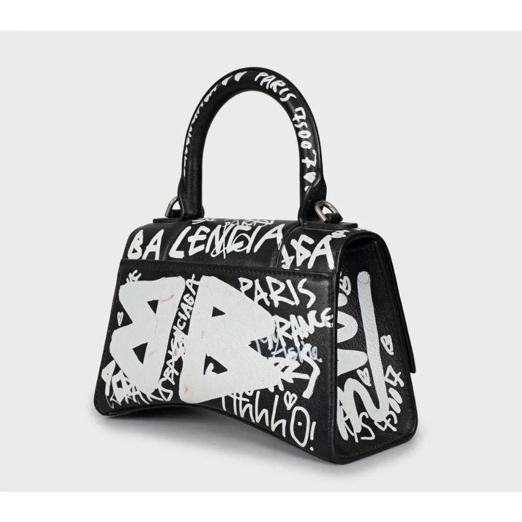 Balenciaga Hourglass Bag Black Leather Very good - Back View