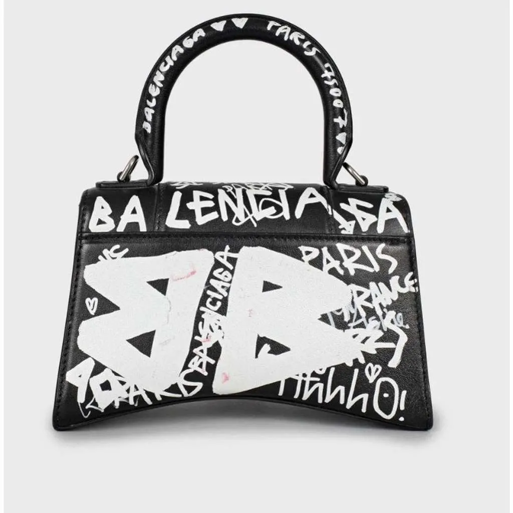 Balenciaga Hourglass Bag Black Leather Very good - Inside View