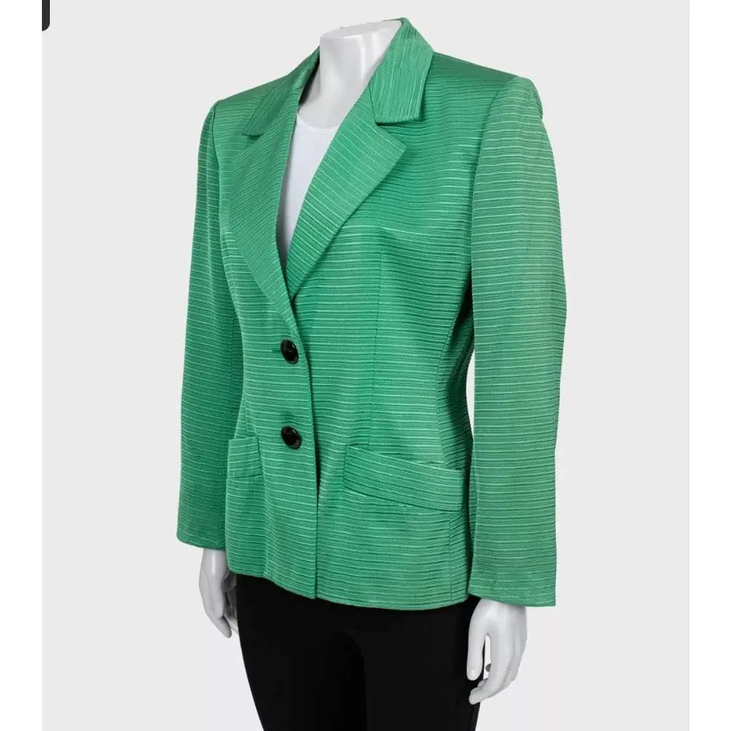 Saint Laurent Tailored Jacket Green Cotton Good - Back View