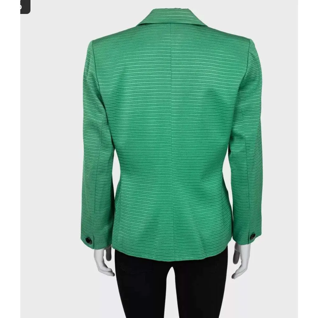 Saint Laurent Tailored Jacket Green Cotton Good - Inside View