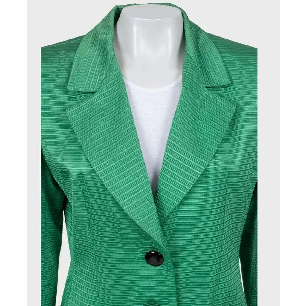Saint Laurent Tailored Jacket Green Cotton Good - Model View