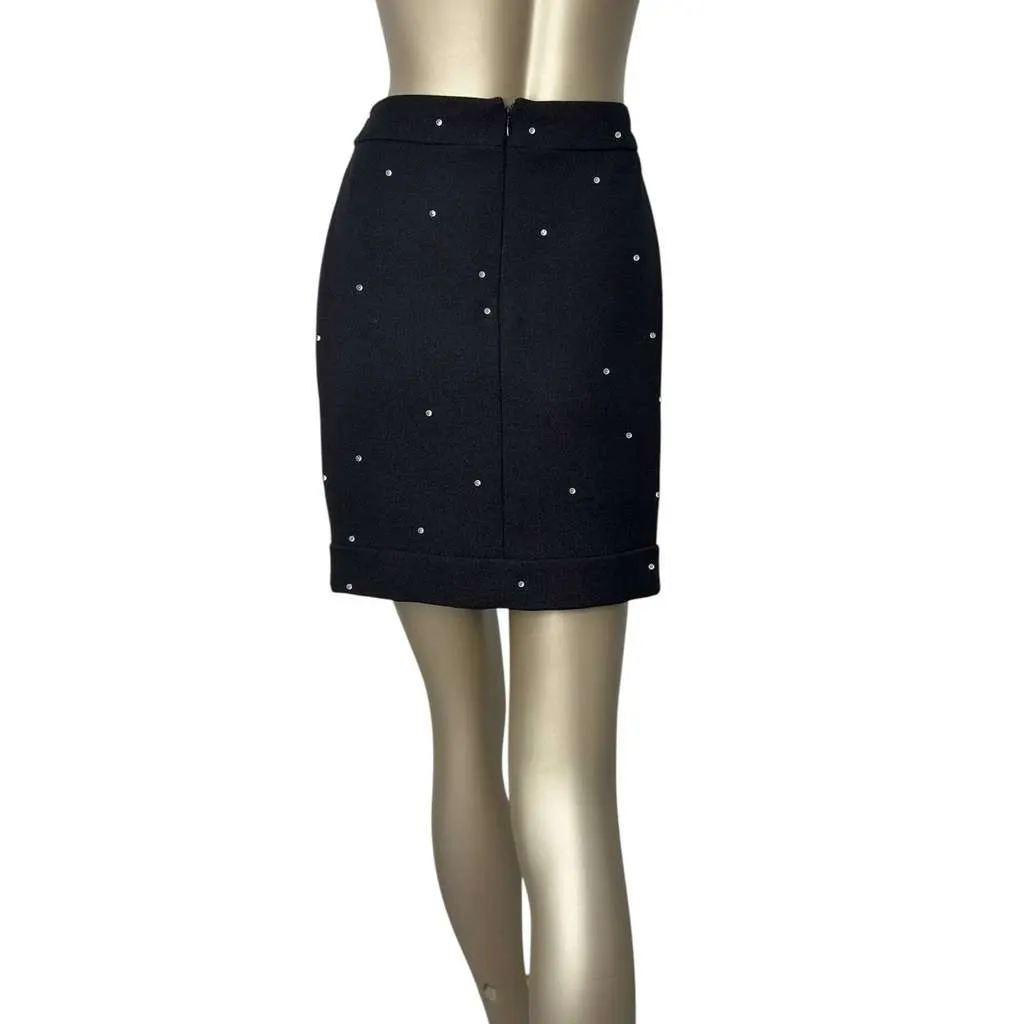 Chanel Mini Embellishment Skirt Black Cotton Very good - Inside View