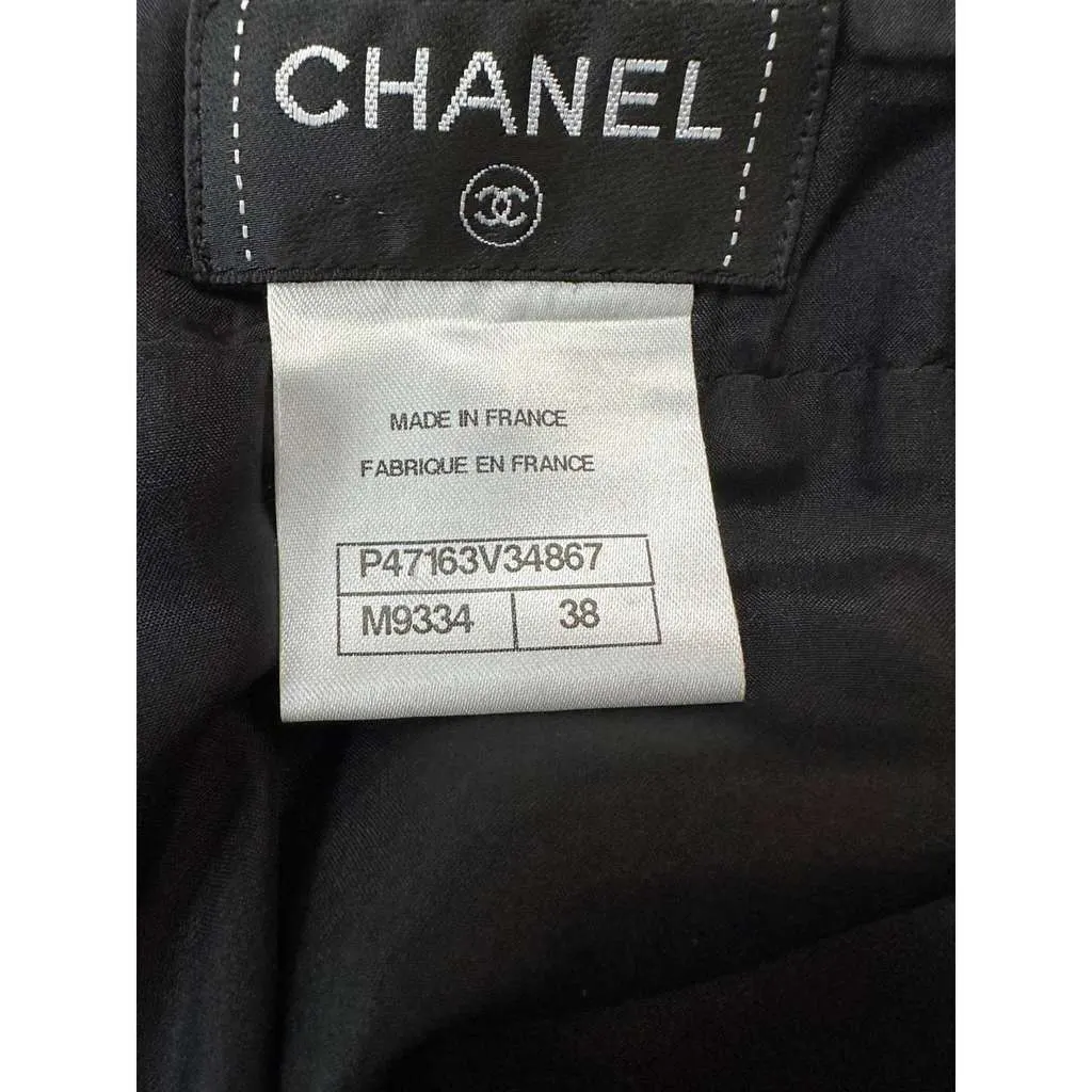 Chanel Mini Embellishment Skirt Black Cotton Very good - Model View