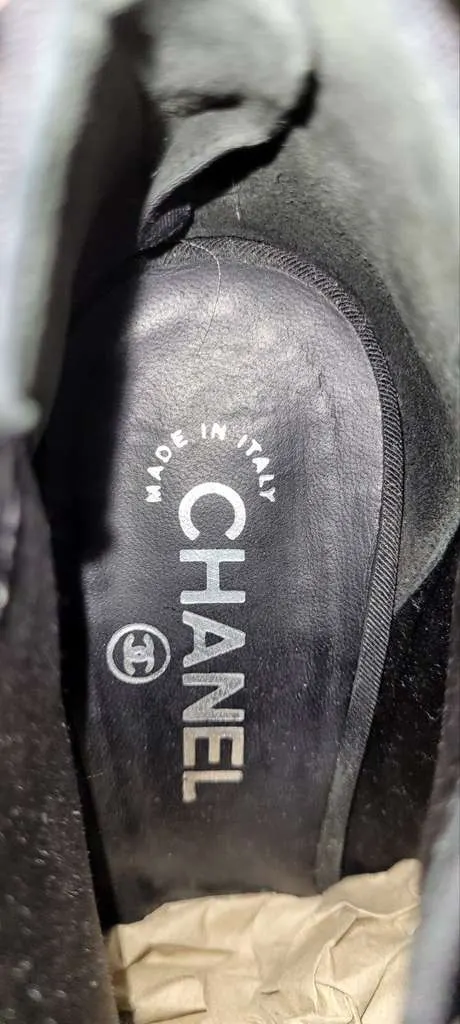 Chanel Open Boots Booties MultiColor Leather Very good - Model View