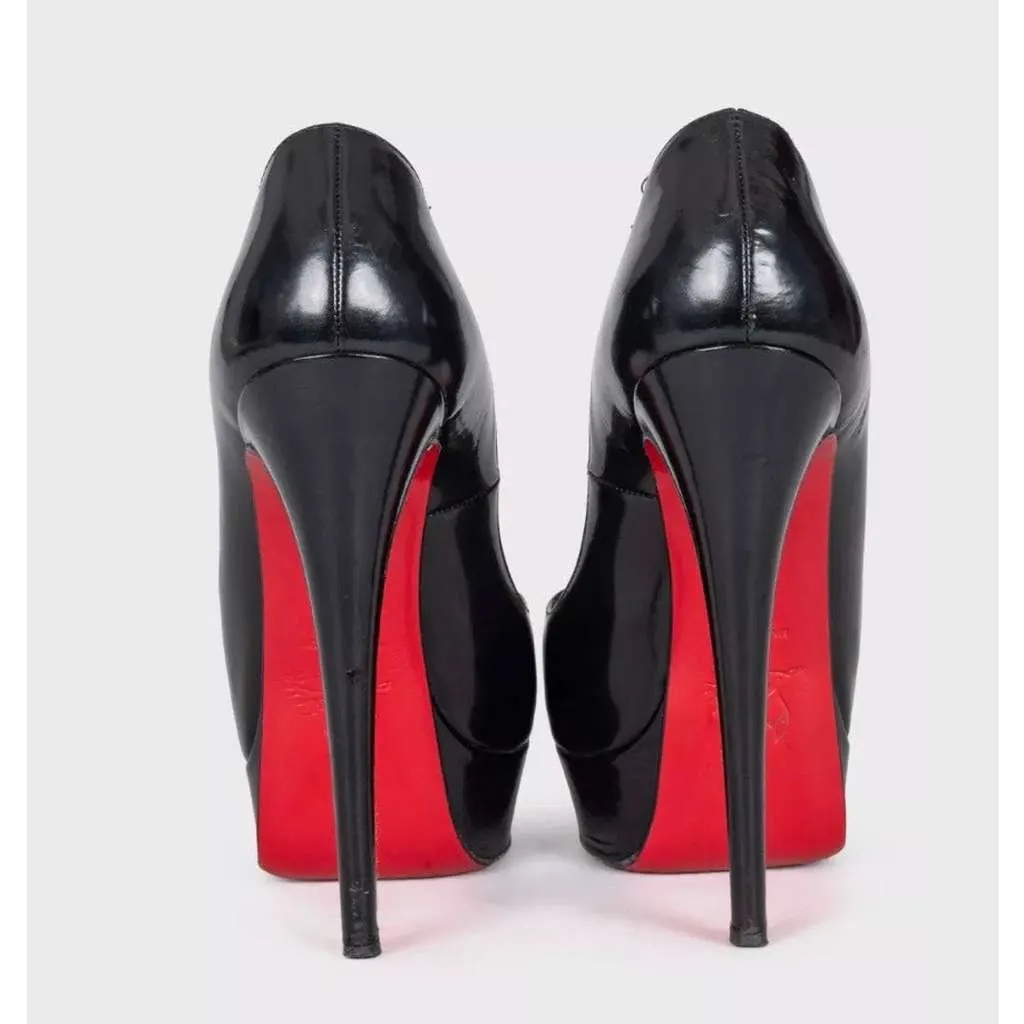 Christian Louboutin Lady Peep Pumps Black Leather Very good - Box View