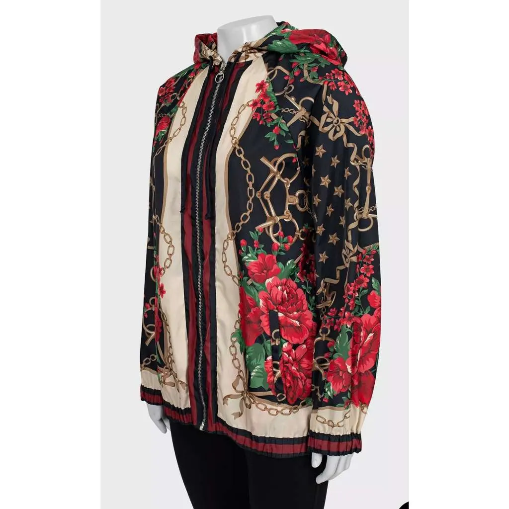 Gucci Floral Print Slim Fit Black Very good - Back View