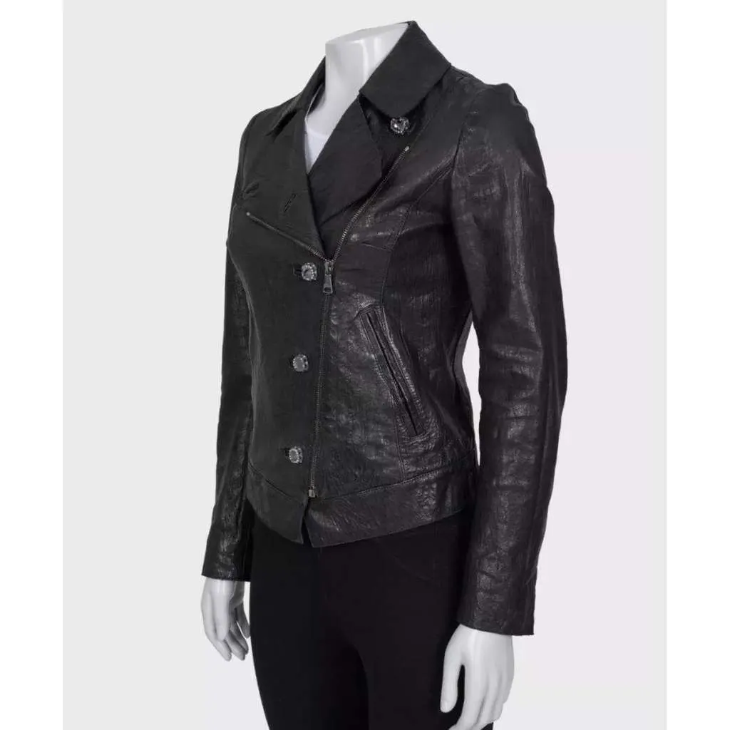 Dolce & Gabbana Jacket Black Leather Very good - Back View