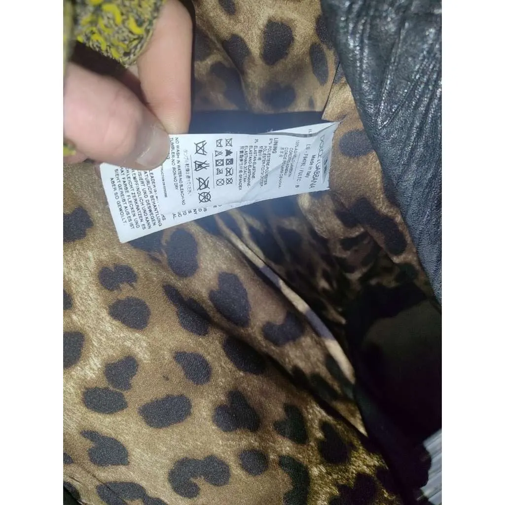 Dolce & Gabbana Jacket Black Leather Very good - Box View