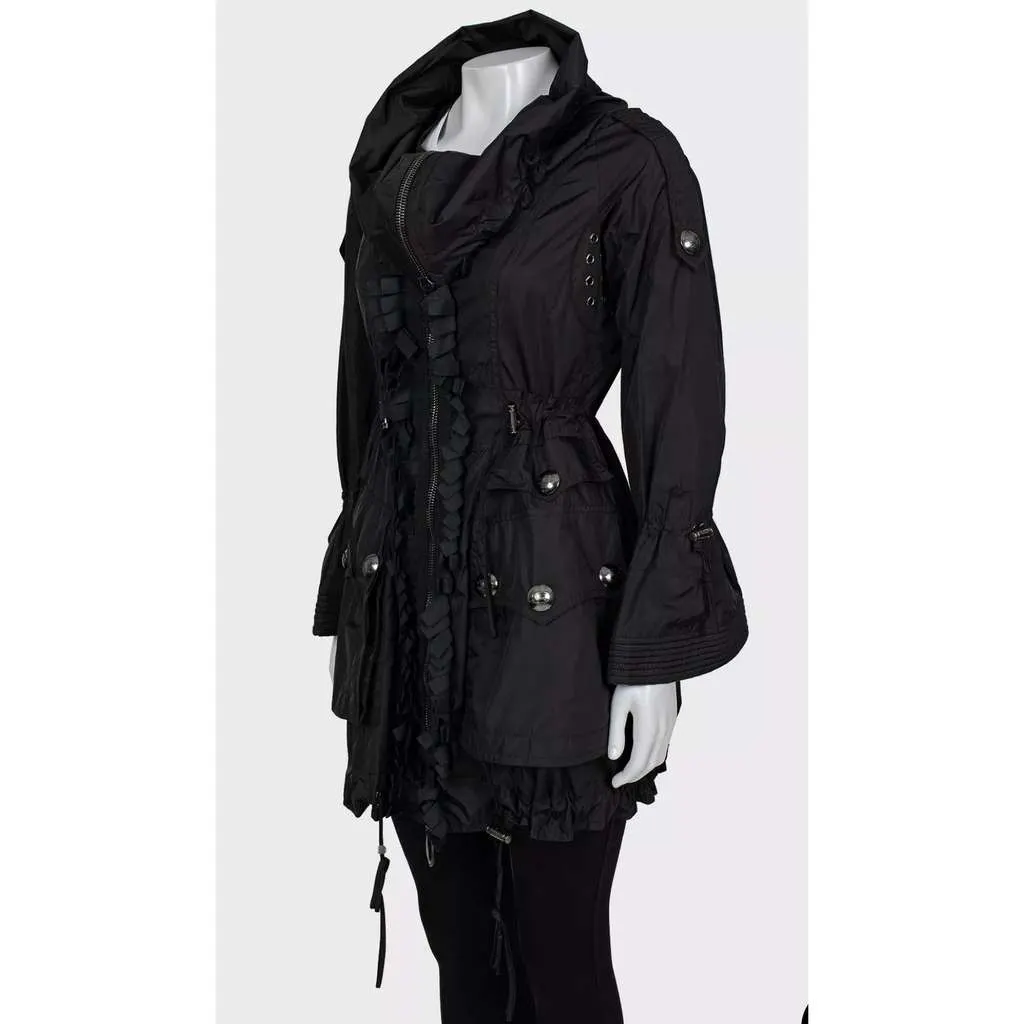 Burberry Trench Coat Black Cotton Very good - Back View