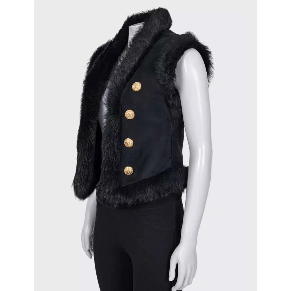 Balmain Lambskin Vest Black Leather Very good - Inside View