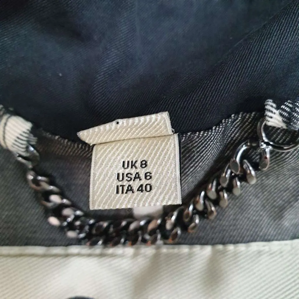 Burberry Double Breasted Trench Coat Black Cotton Very good - Box View