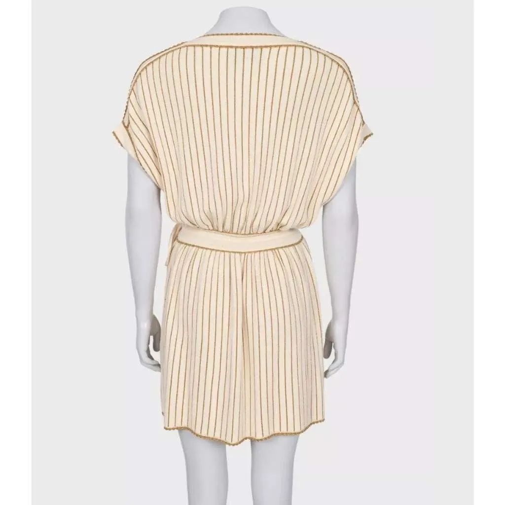 Gucci Stripe Dress Beige Cotton Very good - Inside View