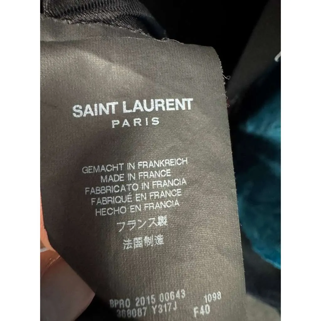 Saint Laurent Lipstick Print Dress Black Silk Very good - Box View