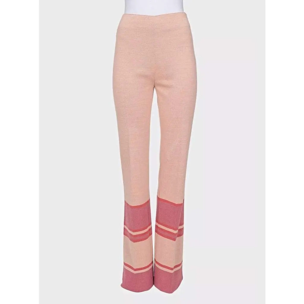 Miu Miu Striped Suit Set Pink Cotton Very good - Model View