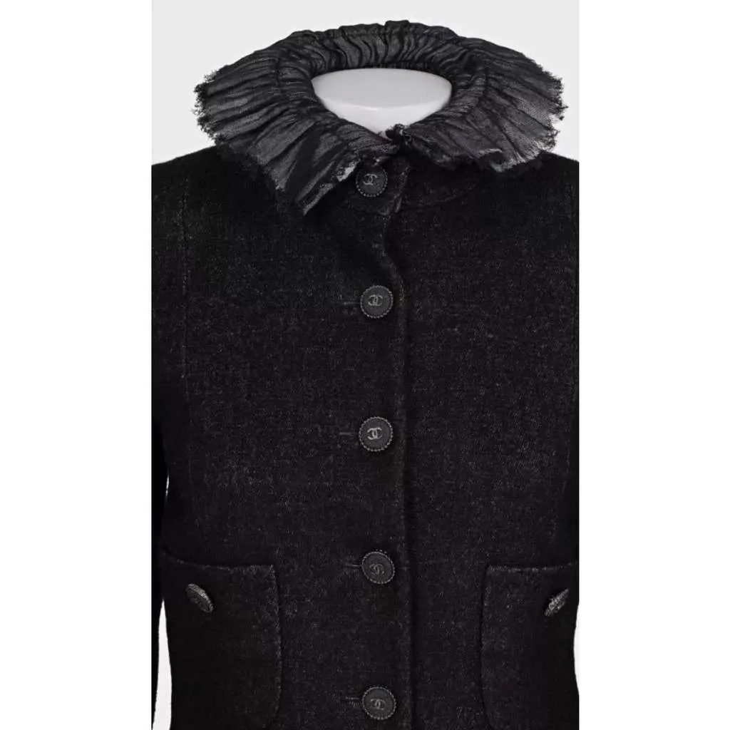 Chanel 2013 Cropped Jacket Black Cotton Never worn, with tag - Model View