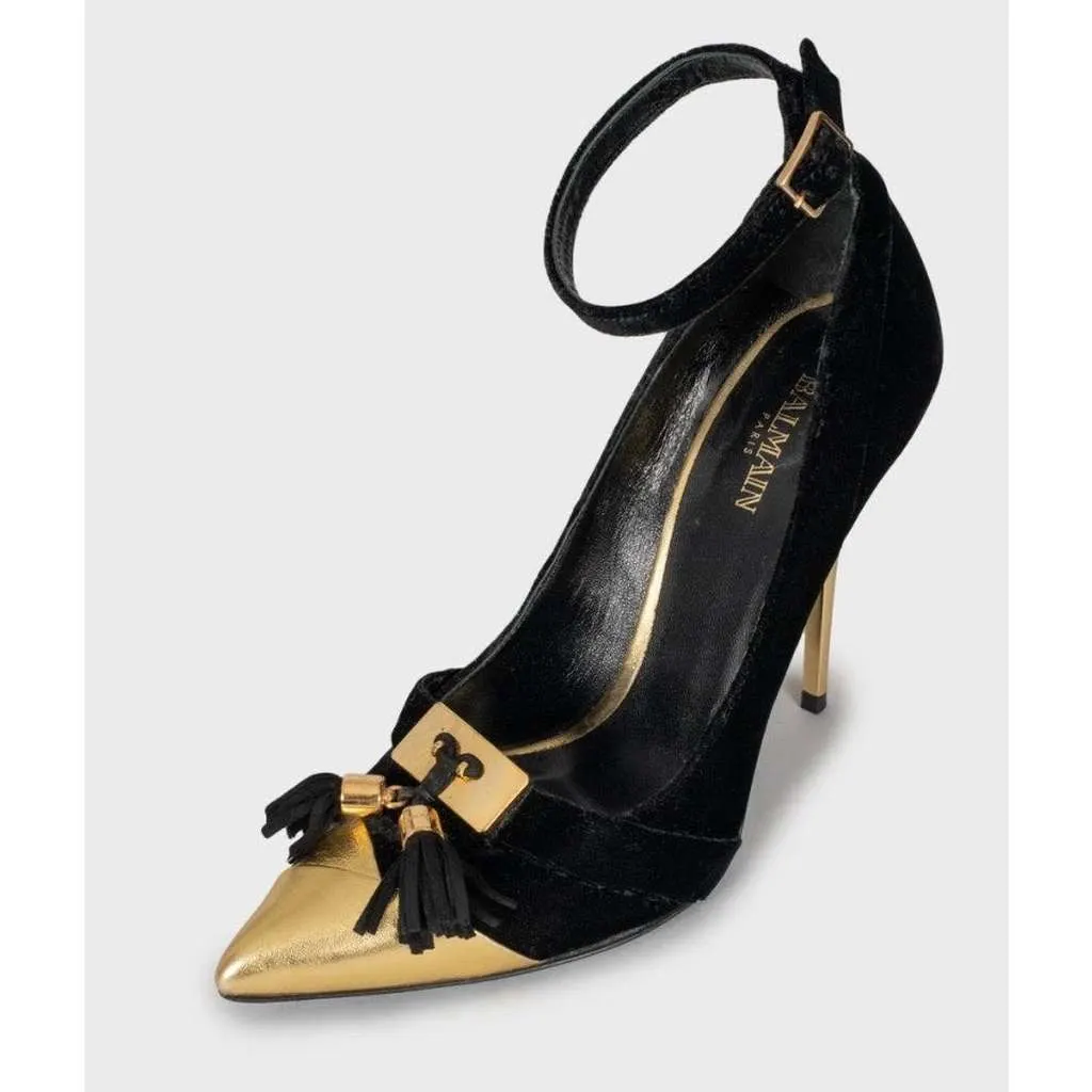Balmain Pumps with Heels Black Leather Very good - Inside View