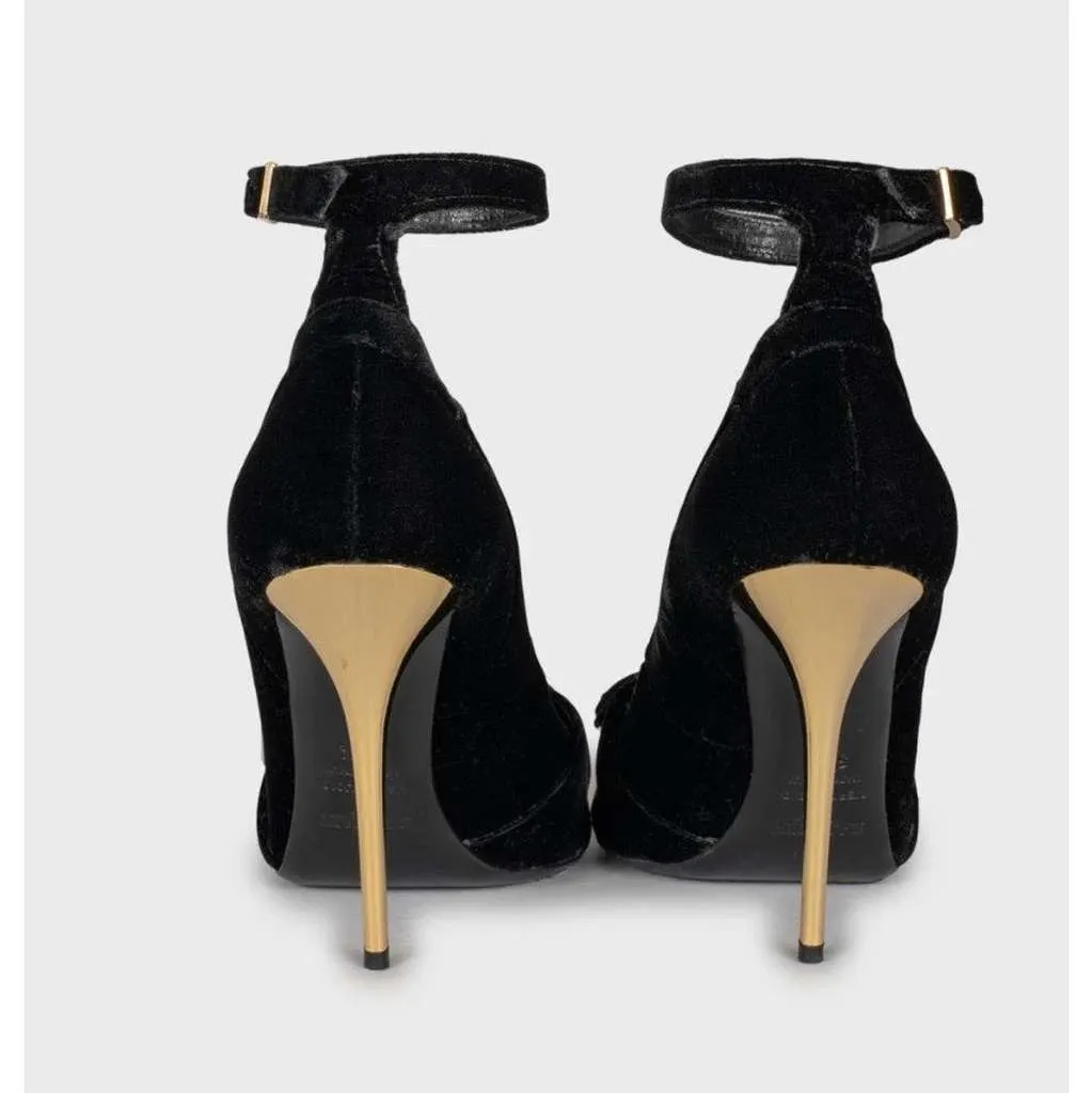 Balmain Pumps with Heels Black Leather Very good - Model View