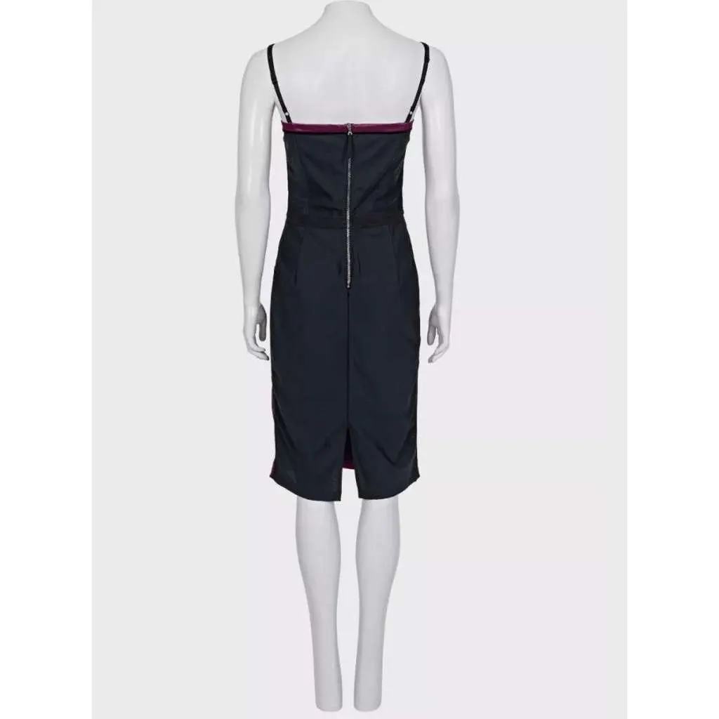 Dolce & Gabbana Sleeveless Dress Sz.40fr Purple Satin Very good - Inside View