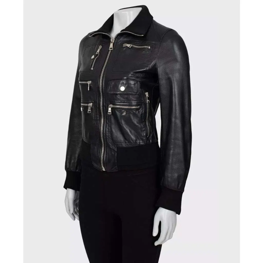 Dolce & Gabbana Jacket Black Leather Very good - Back View