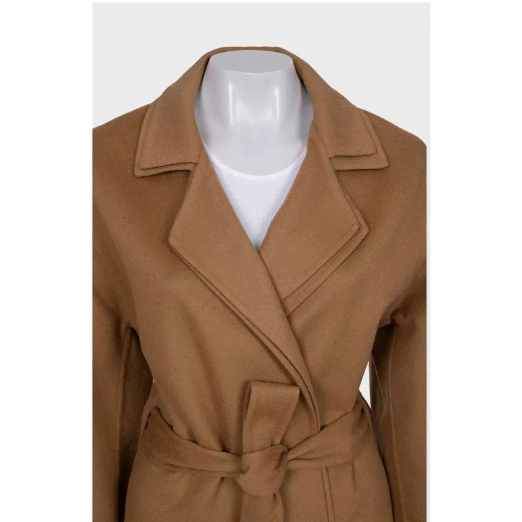 Loewe Wrap Coat Black Wool Very good - Model View
