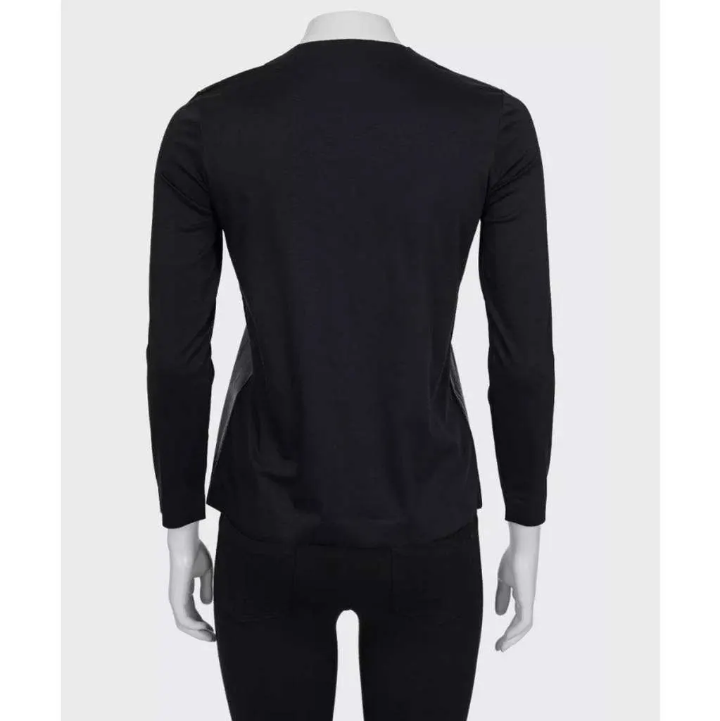 Celine Straight Longsleeve Top with Eco Black Cotton Very good - Inside View