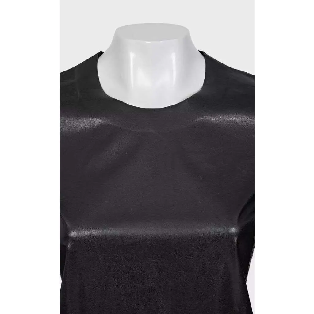 Celine Straight Longsleeve Top with Eco Black Cotton Very good - Model View