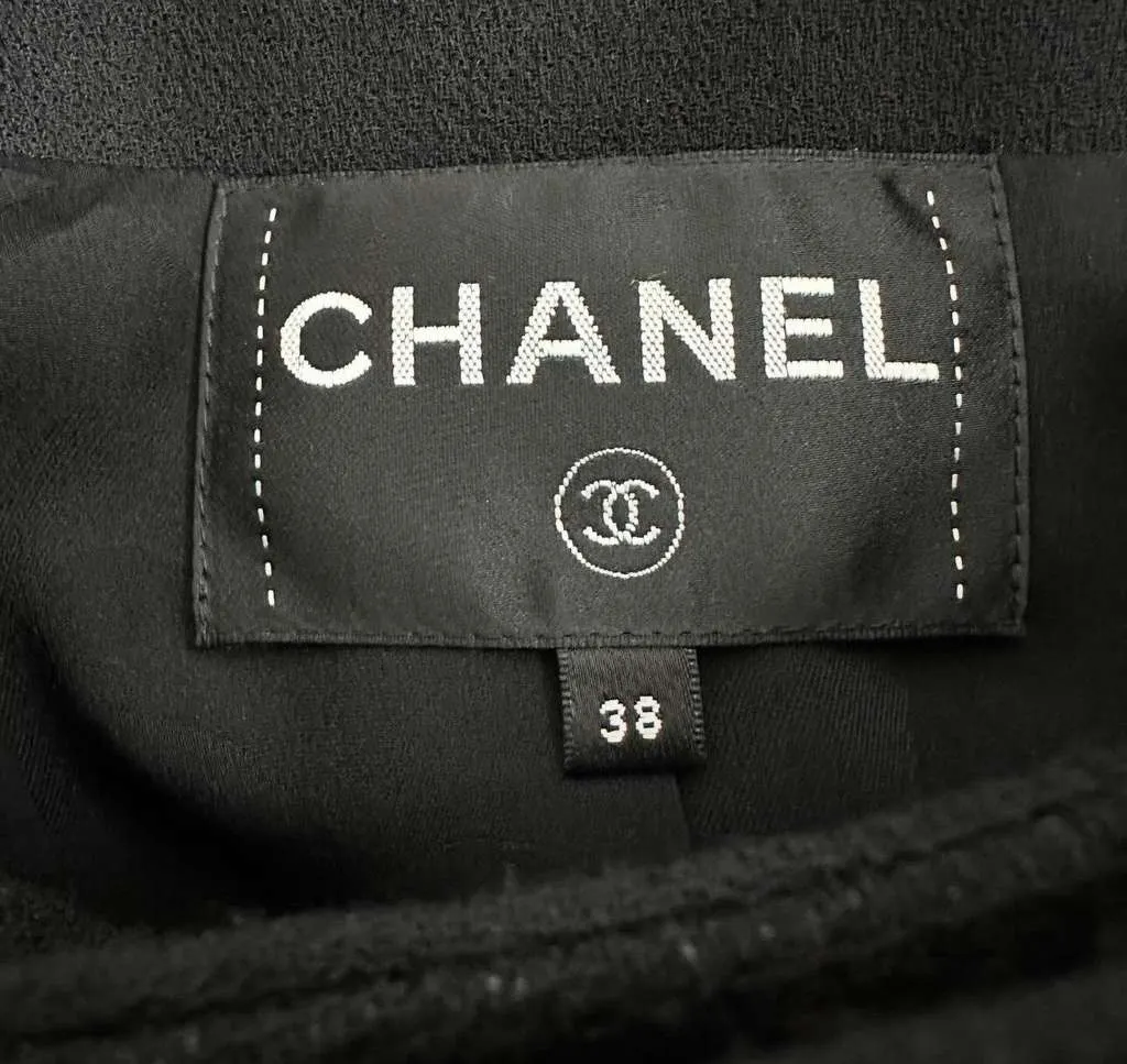 Chanel 19A Jacket Blazer Black Wool Very good - Inside View