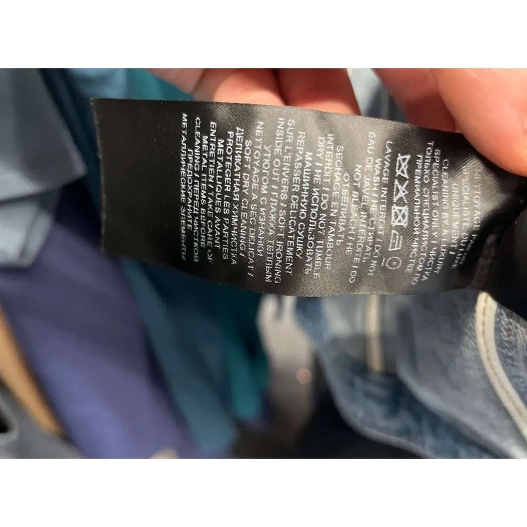 Balmain Raw Edge Jacket Blue Cotton Very good - Box View