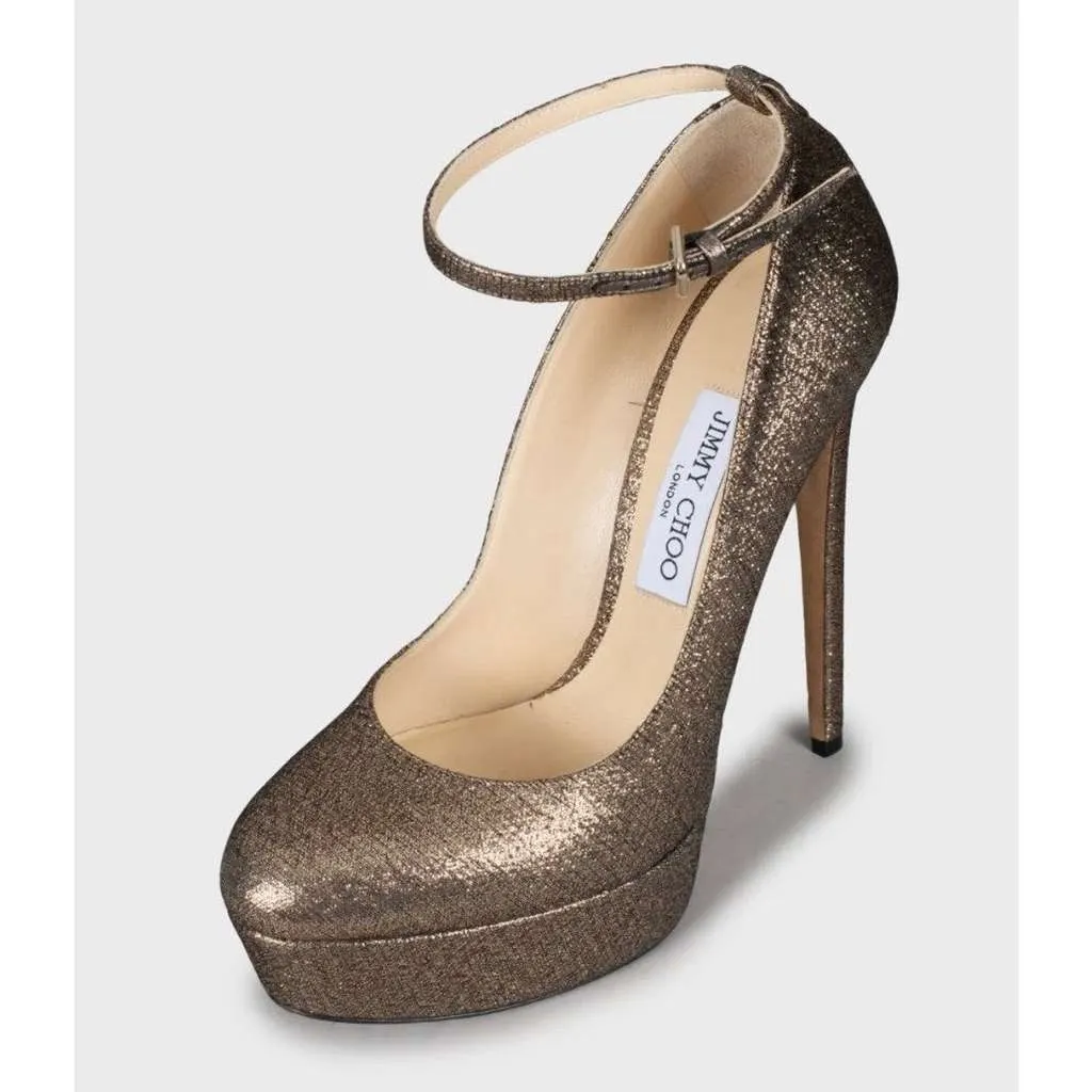Jimmy Choo Stiletto Heels Gold Leather Very good - Inside View