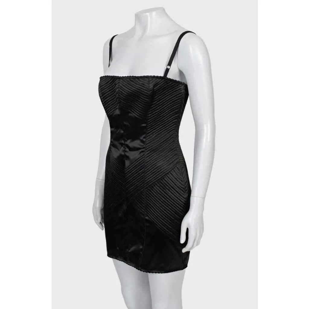 Dolce & Gabbana Acetate Fitted Dress Black Cotton Very good - Back View