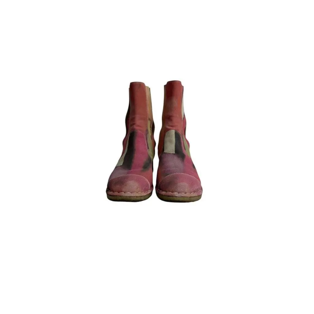 Chanel Tie Dye Effect Boots Black Leather Very good - Back View