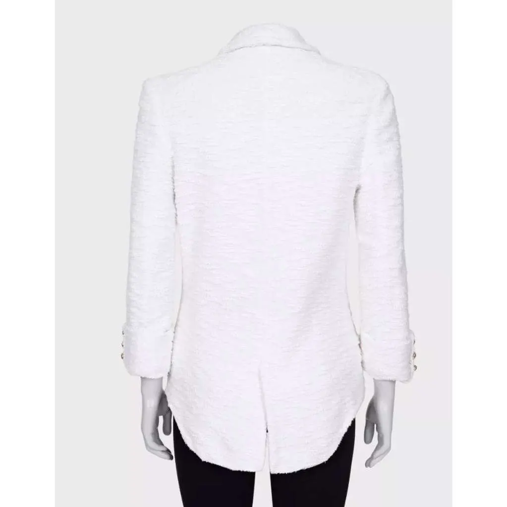 Balmain Double Breasted Jacket White Cotton Very good - Inside View