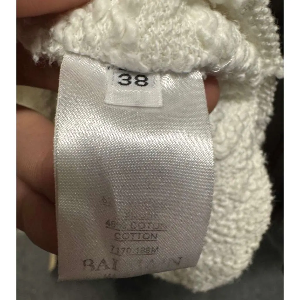 Balmain Double Breasted Jacket White Cotton Very good - Box View
